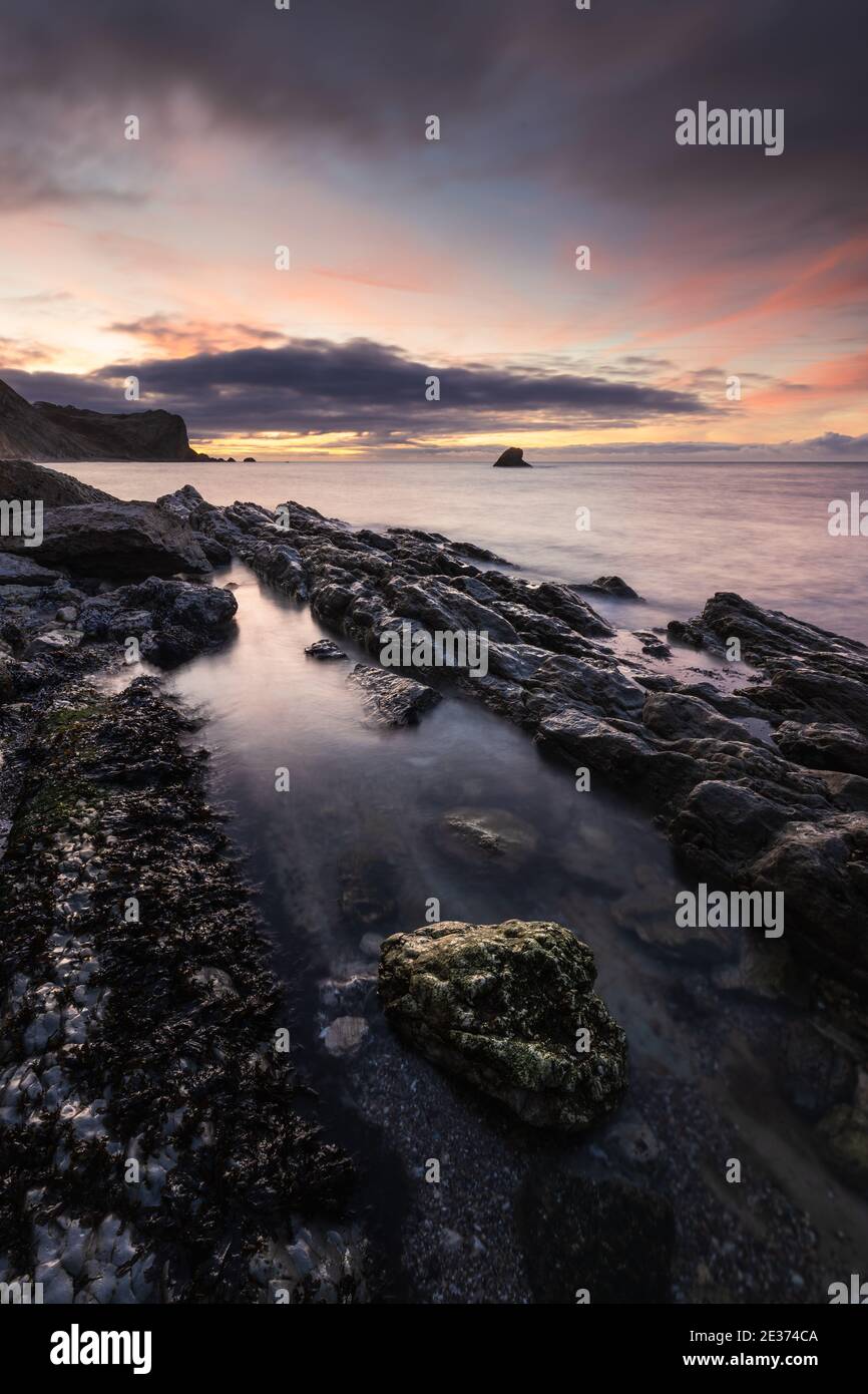 Man O war Bay in der Nähe von Lulworth Dorset Stockfoto