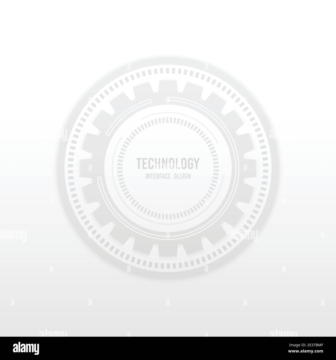 Abstrakte weiße Technologie-Schnittstelle von geometrischen Design Kunstwerk Vorlage. Tech-Cover-Header für den Kopierraum des Texthintergrunds. Illustration Vektor Stock Vektor