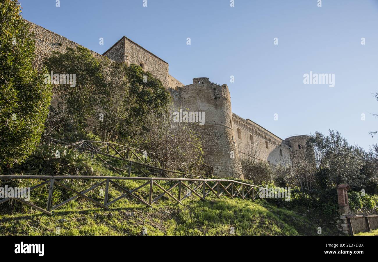 Teilansicht der alten Mauern von Magliano Stockfoto