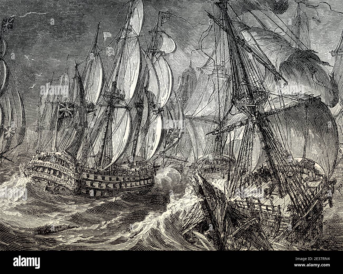 Die Schlacht von Quiberon Bay, Siebenjähriger Krieg, am 20. November