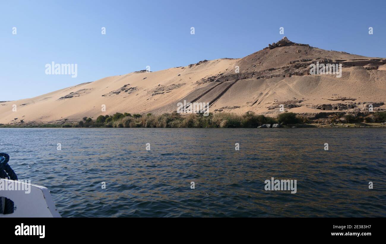 Ägypten - Philae Tempel - Assuan - Nubisches Dorf Stockfoto