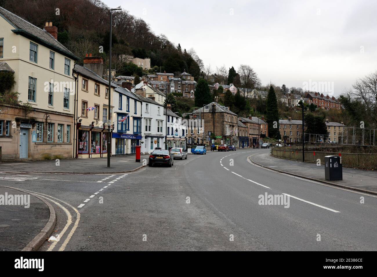 Matlock Bath Derbyshire während der Covid-19-Sperre 2020 Stockfoto