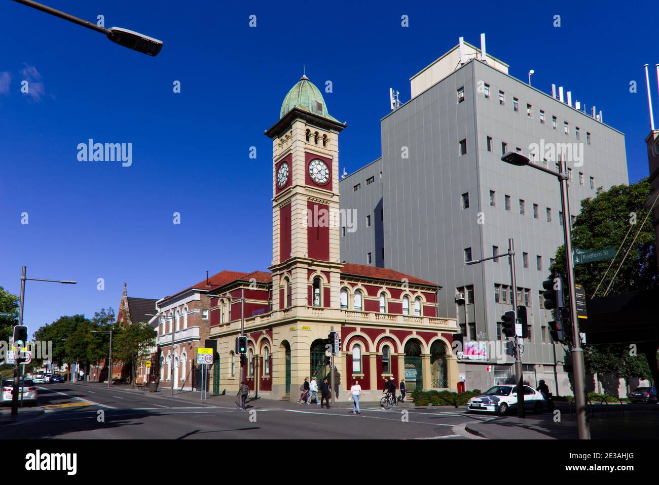 Historisches Postgebäude, entworfen vom Kolonialarchitekten James Barnett In Redfern Sydney Australien Stockfoto