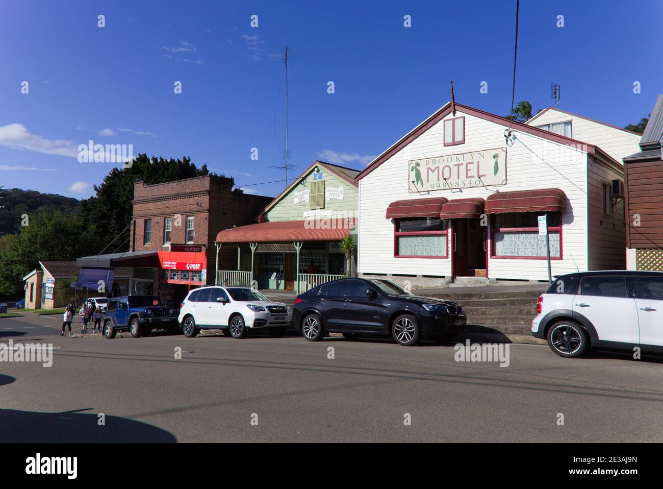 Das historische Dorf Brooklyn am Ufer des Hawkesbury River New South Wales Australien Stockfoto