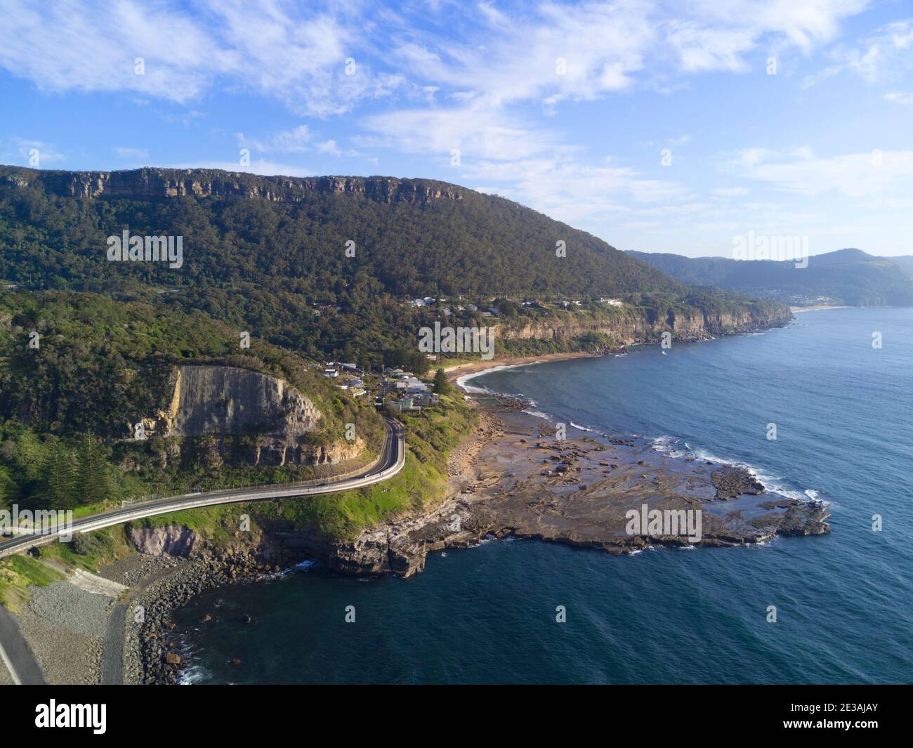 Luftaufnahme der Sea Cliff Bridge nördlich von Wollongong New South Wales Australien Stockfoto