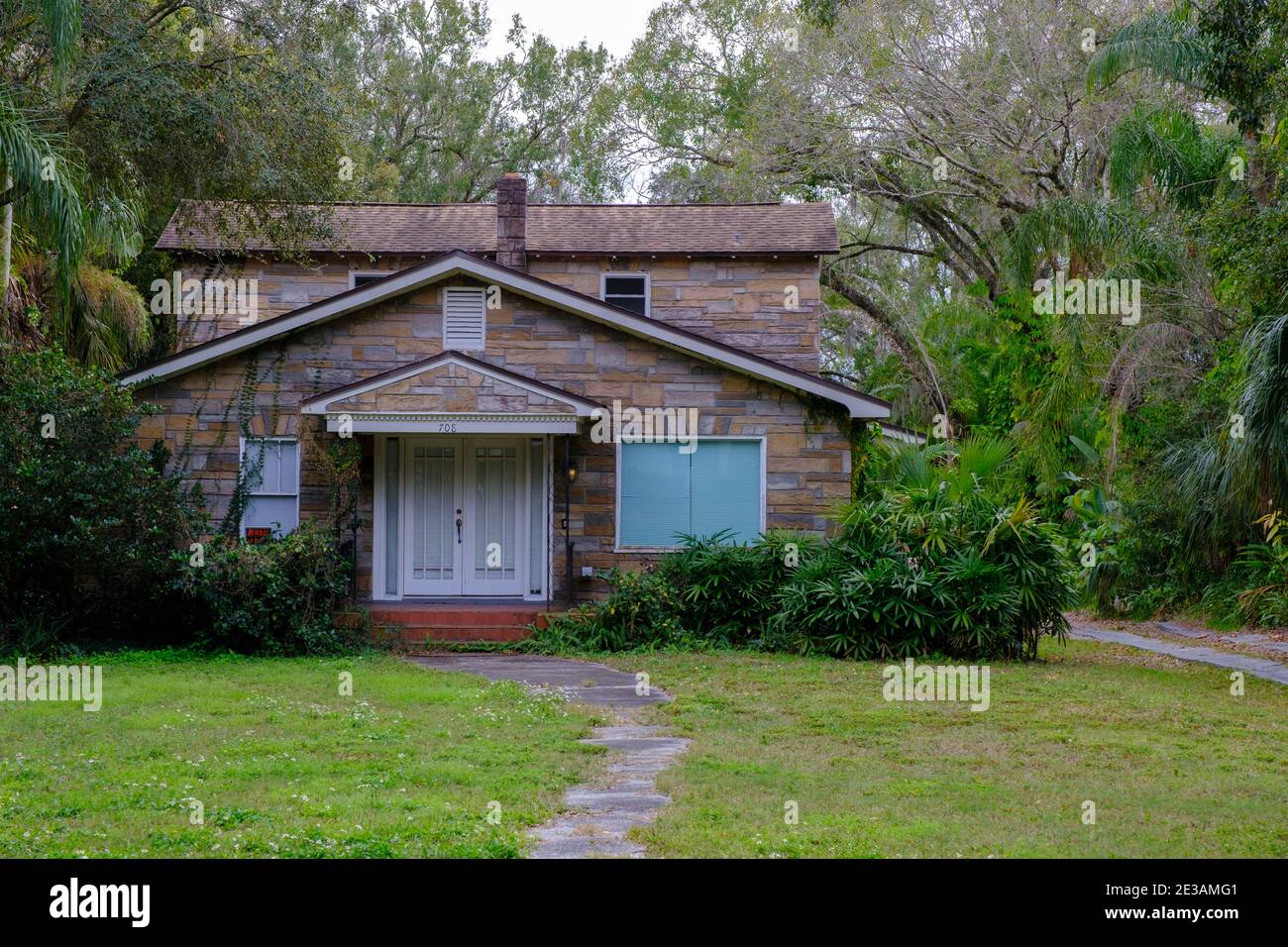 House - Seminole Heights Neighborhood, Tampa, Florida Stockfoto