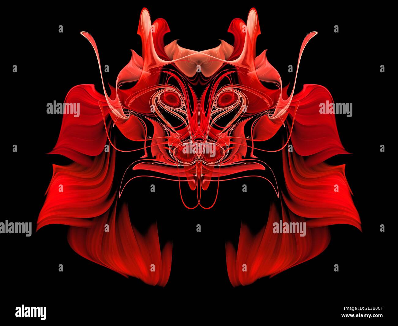 Red Devil / Gargoyle - Flame Fractal Design Stockfoto