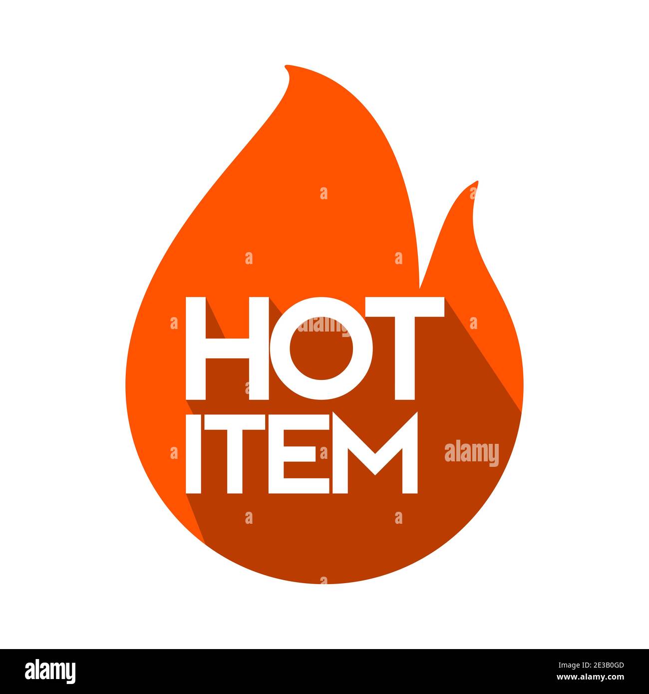 Hot item Symbol. Heißer Verkauf. Heißes Produkt. Lebendige Stil Vektor-Illustration Stock Vektor