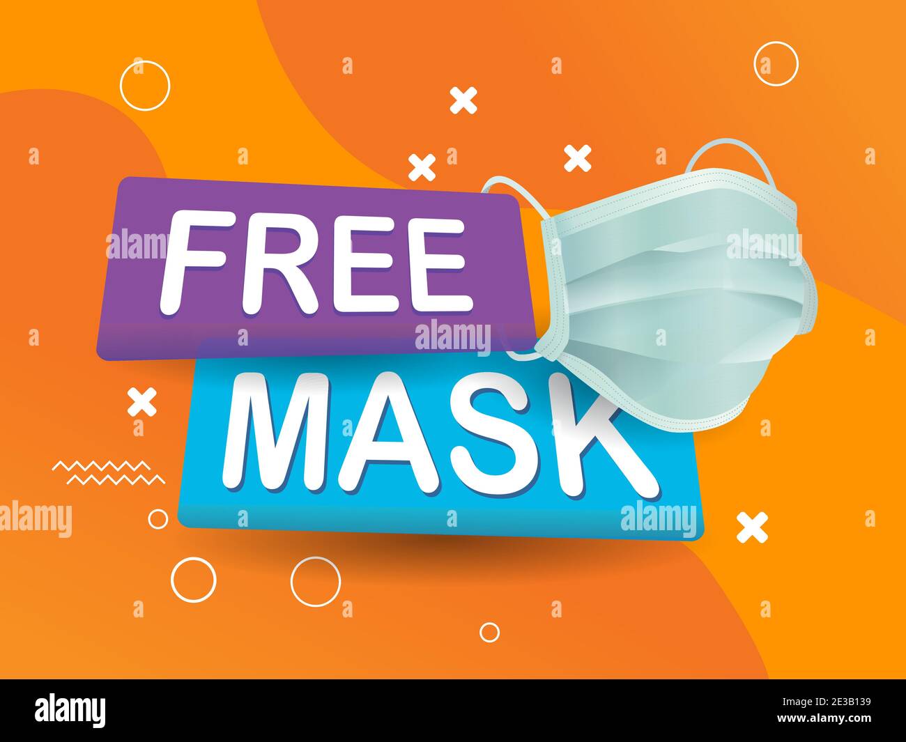 Kostenlose Maske moderne Web-Banner Vektor-Illustration Stock Vektor