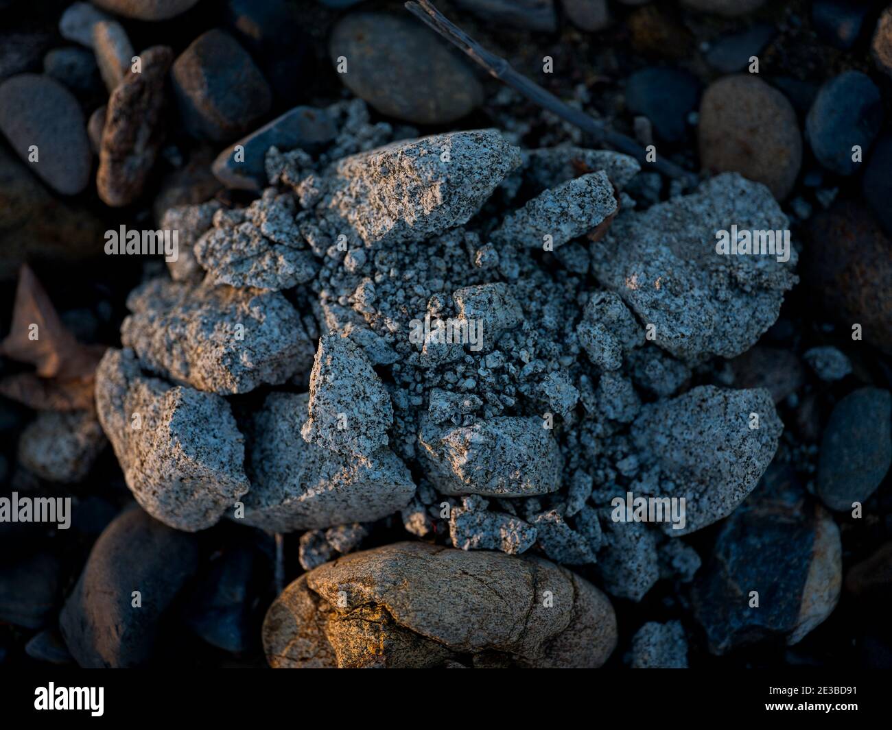 Broken Stone Stockfoto