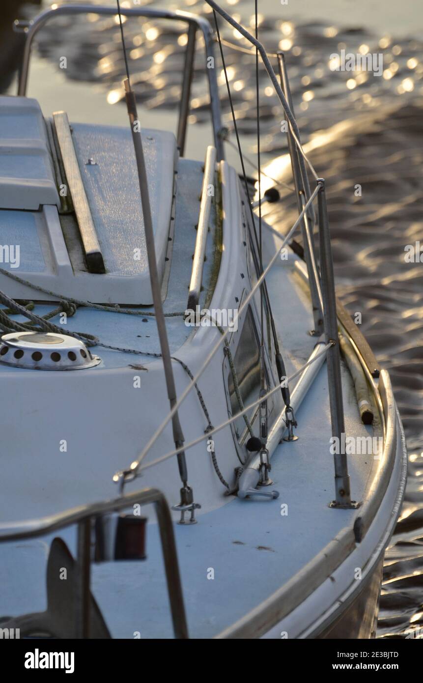 Festgemacht Segelkreuzfahrtschiff blakeney Hafen norfolk england Stockfoto