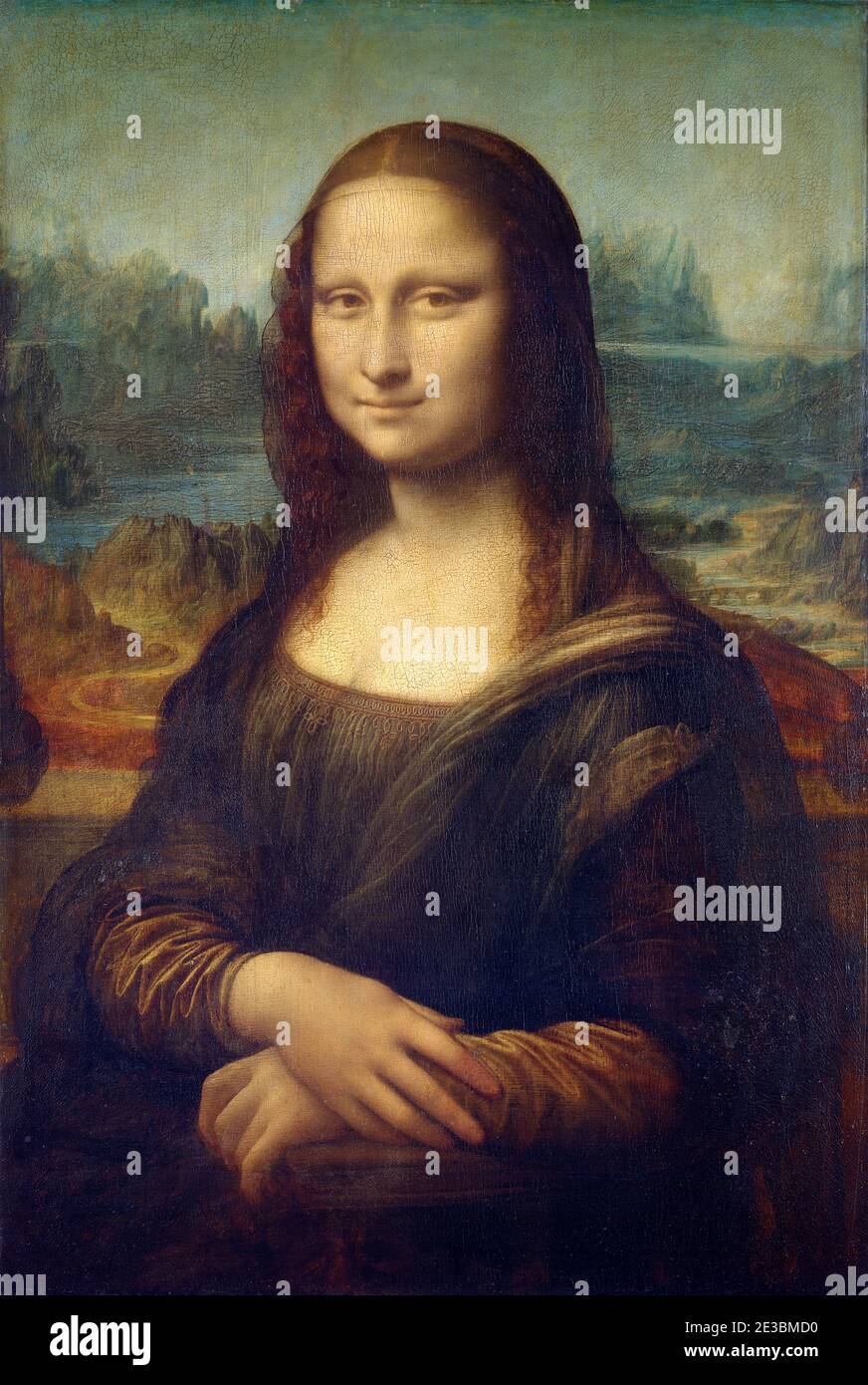 Porträt von Mona Lisa gemalt von Leonardo da Vinci zwischen 1503 und 1506. Stockfoto