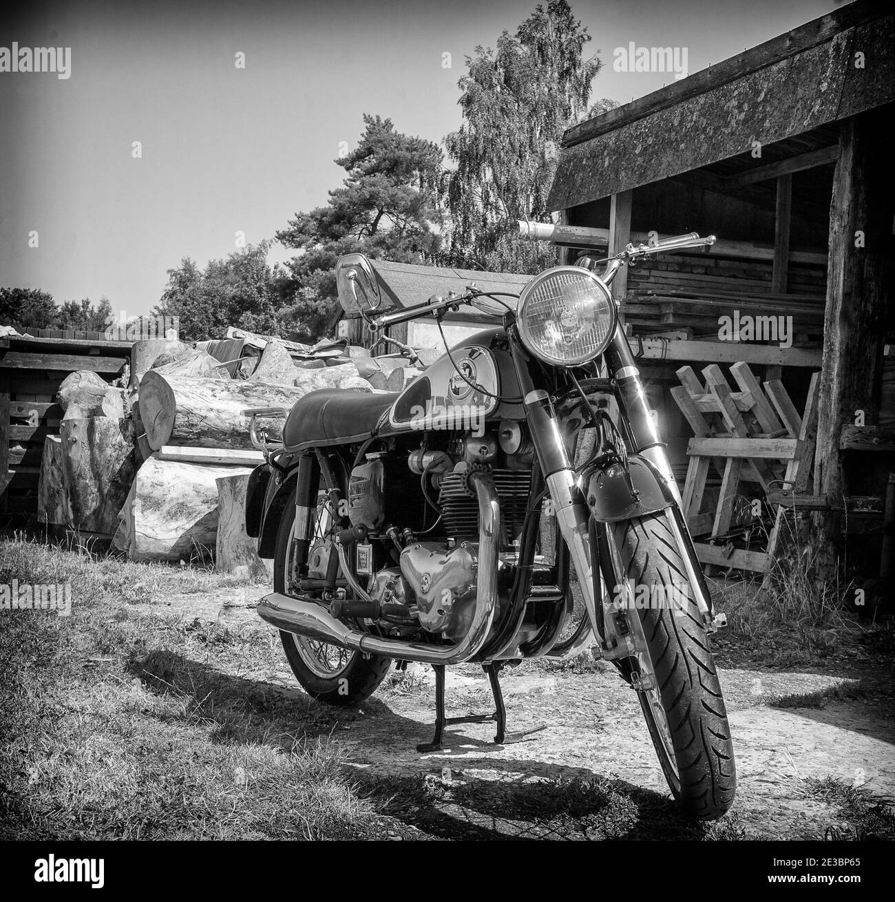 Ein schönes 1956 Norton Dominator Stockfoto
