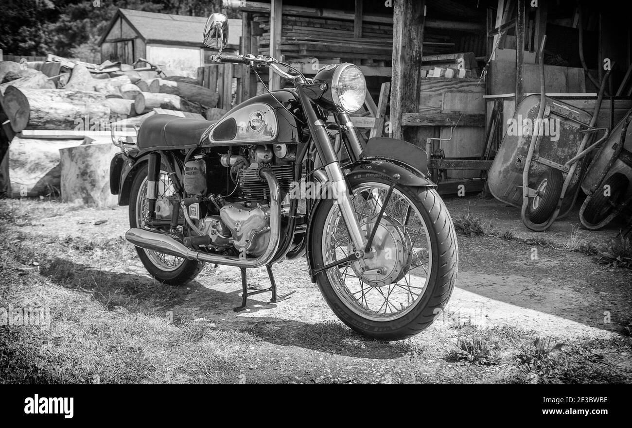 Ein schönes 1956 Norton Dominator Stockfoto