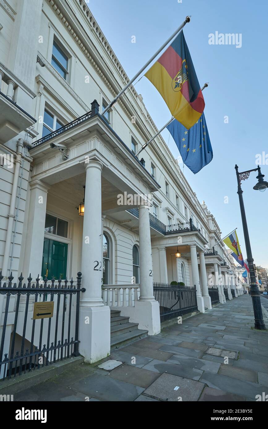 deutsche Botschaft in london Stockfoto