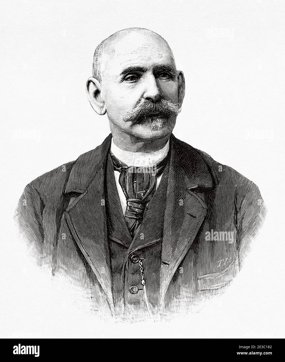 Teodoro Cuesta García Ruiz (La Pasera 1829 - Oviedo 1895) war ein spanischer Dichter. Spanien, Europa. Von La Ilustracion Española y Americana 1895 Stockfoto