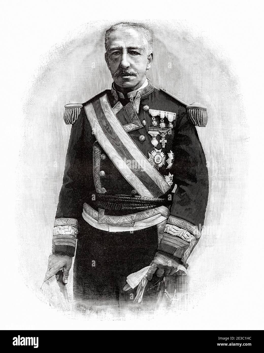 Jose Navarro y Fernandez (1832 - 1913) Spanischer Generalkommandeur des Aposadero de la Habana, Kuba. Von La Ilustracion Española y Americana 1895 Stockfoto