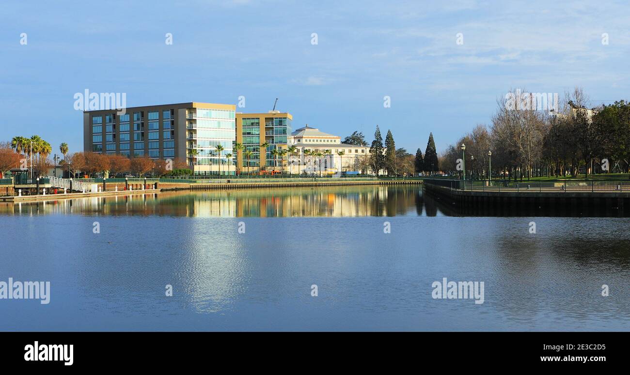 Ein Blick am McLeod See in Stockton, Kalifornien Stockfoto