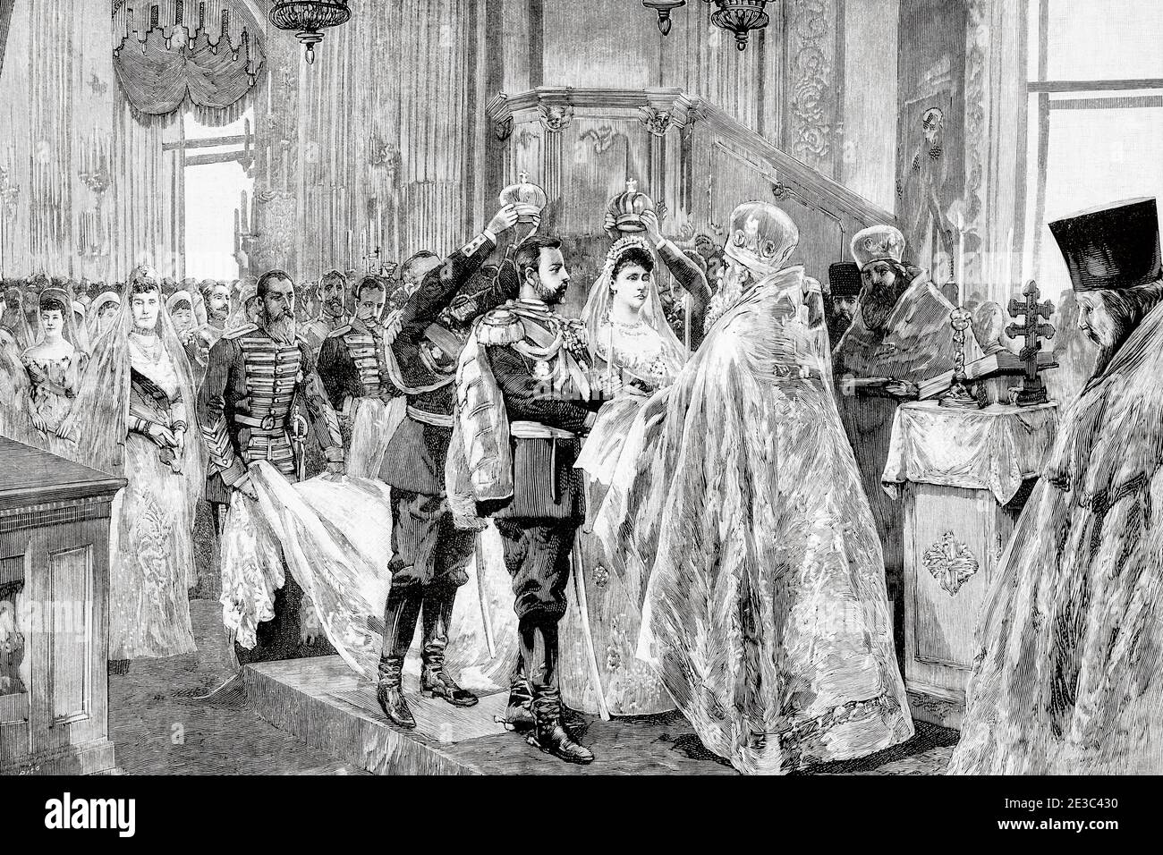 Krönung des Zaren Nikolaus II. Und der Prinzessin Alix von Hessen