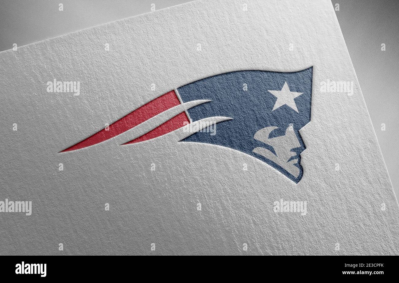 New england Patriots Logo Papier Textur Illustration Stockfoto