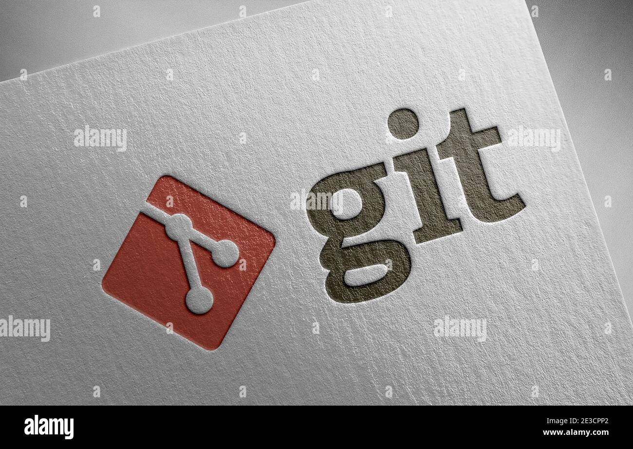 git Logo Papier Textur Illustration Stockfoto