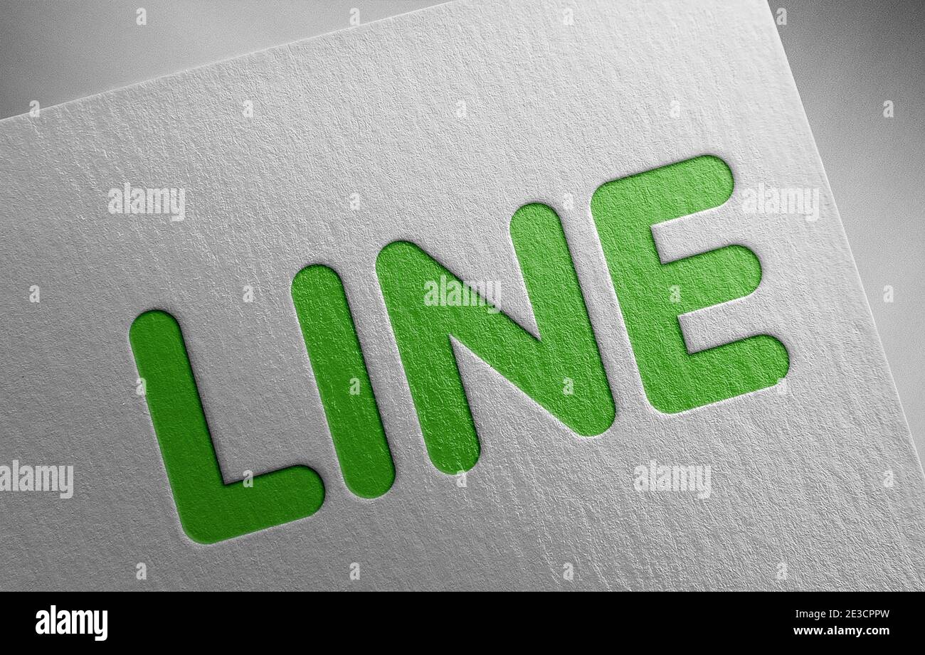Linie Logo Papier Textur Illustration Stockfotografie - Alamy