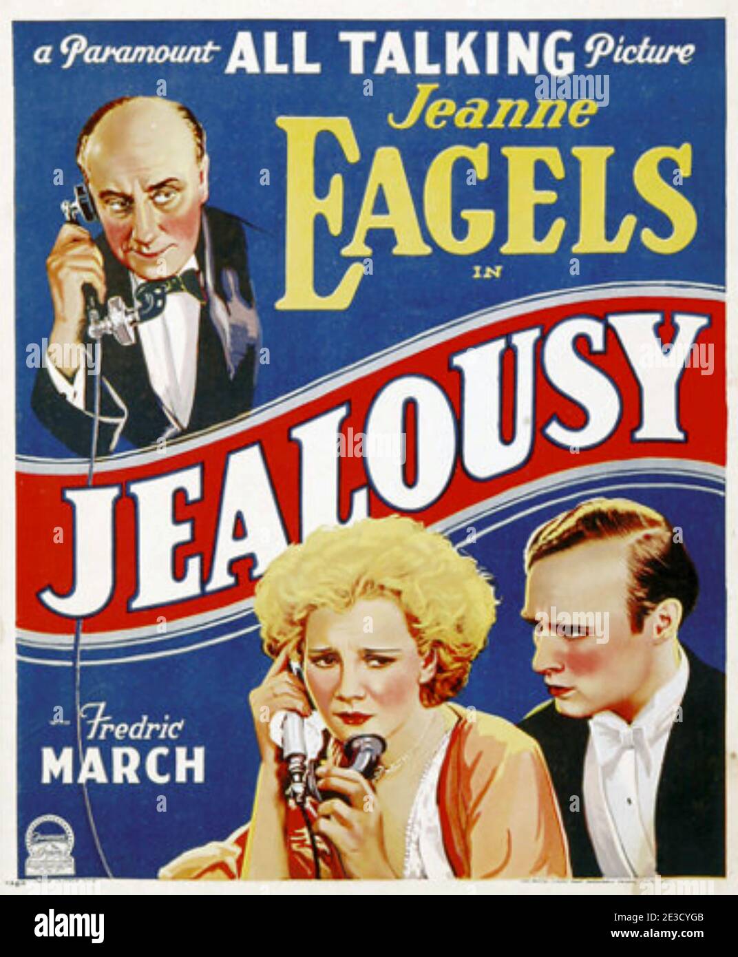 EIFERSUCHT 1929 Paramount Pictures Film mit Jeanne Eagels und Fredric März Stockfoto