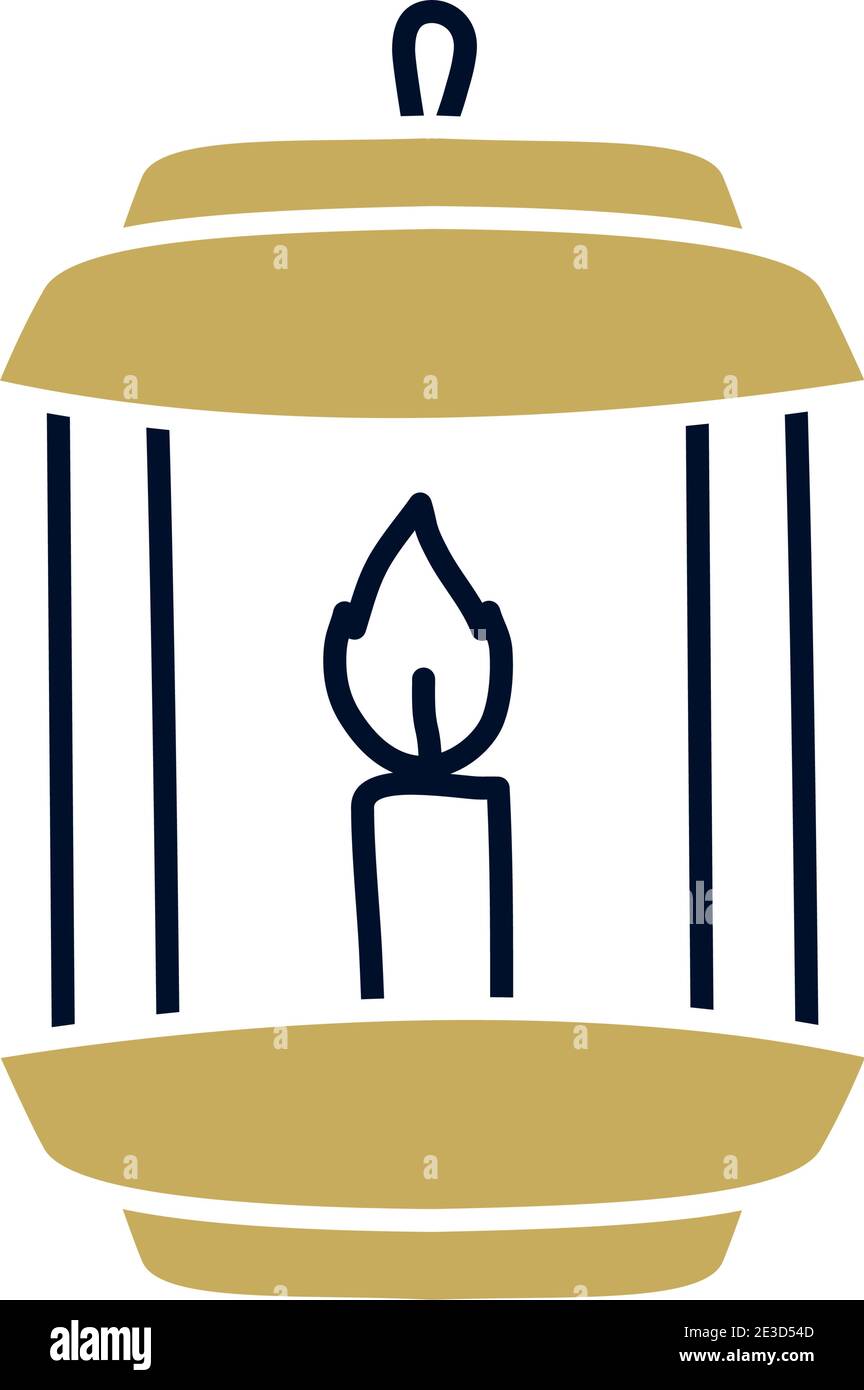 Kerze im Laterne Design, Feuer Flamme Kerzenlicht Spiritualität brennen und  Dekoration Thema Vektor Illustration Stock-Vektorgrafik - Alamy