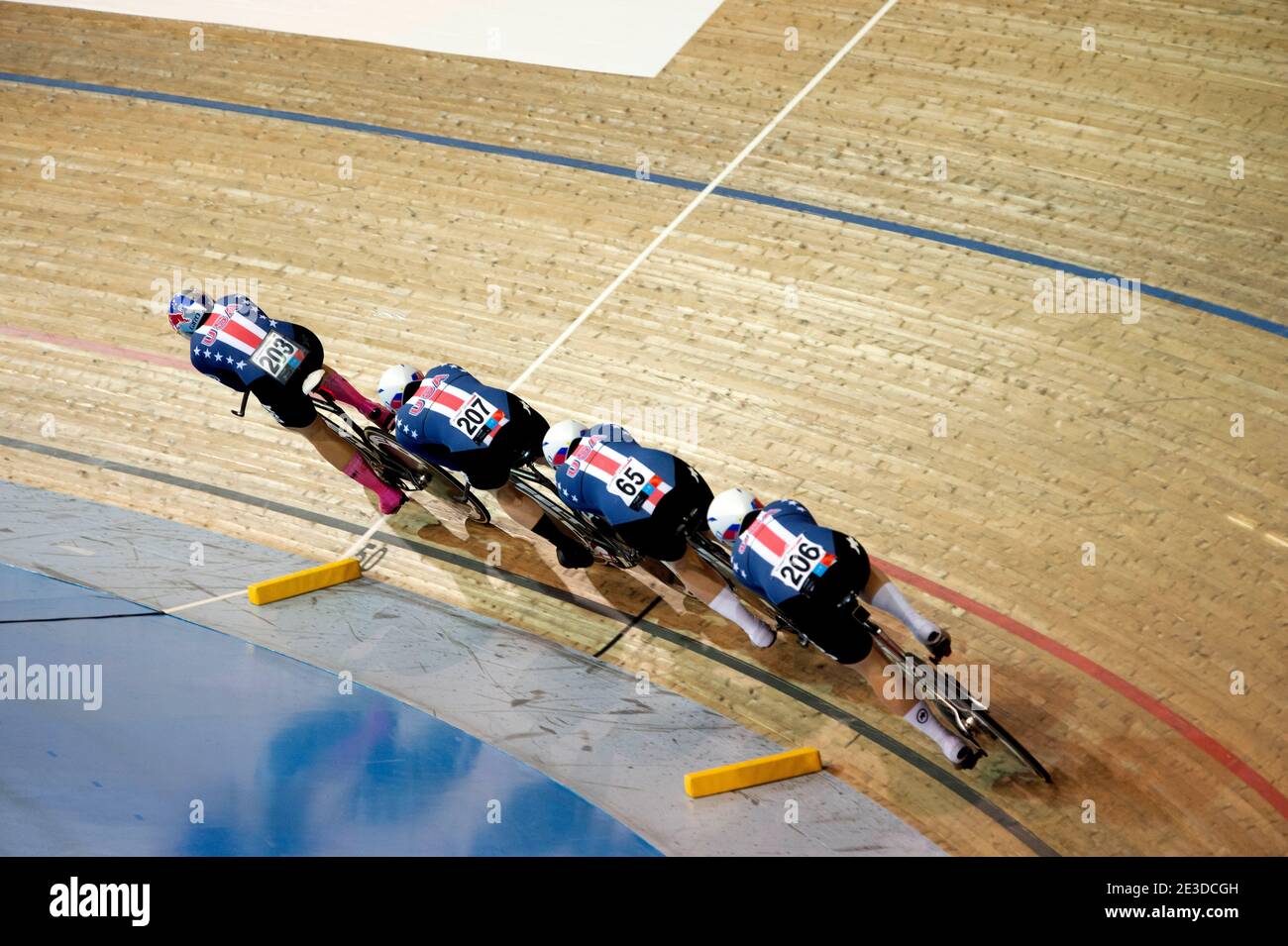 Team USA in der Damen-Team Pursuit, UCI Track Cycling World Cup, Milton, Ontario, 24. Januar 2020 Stockfoto