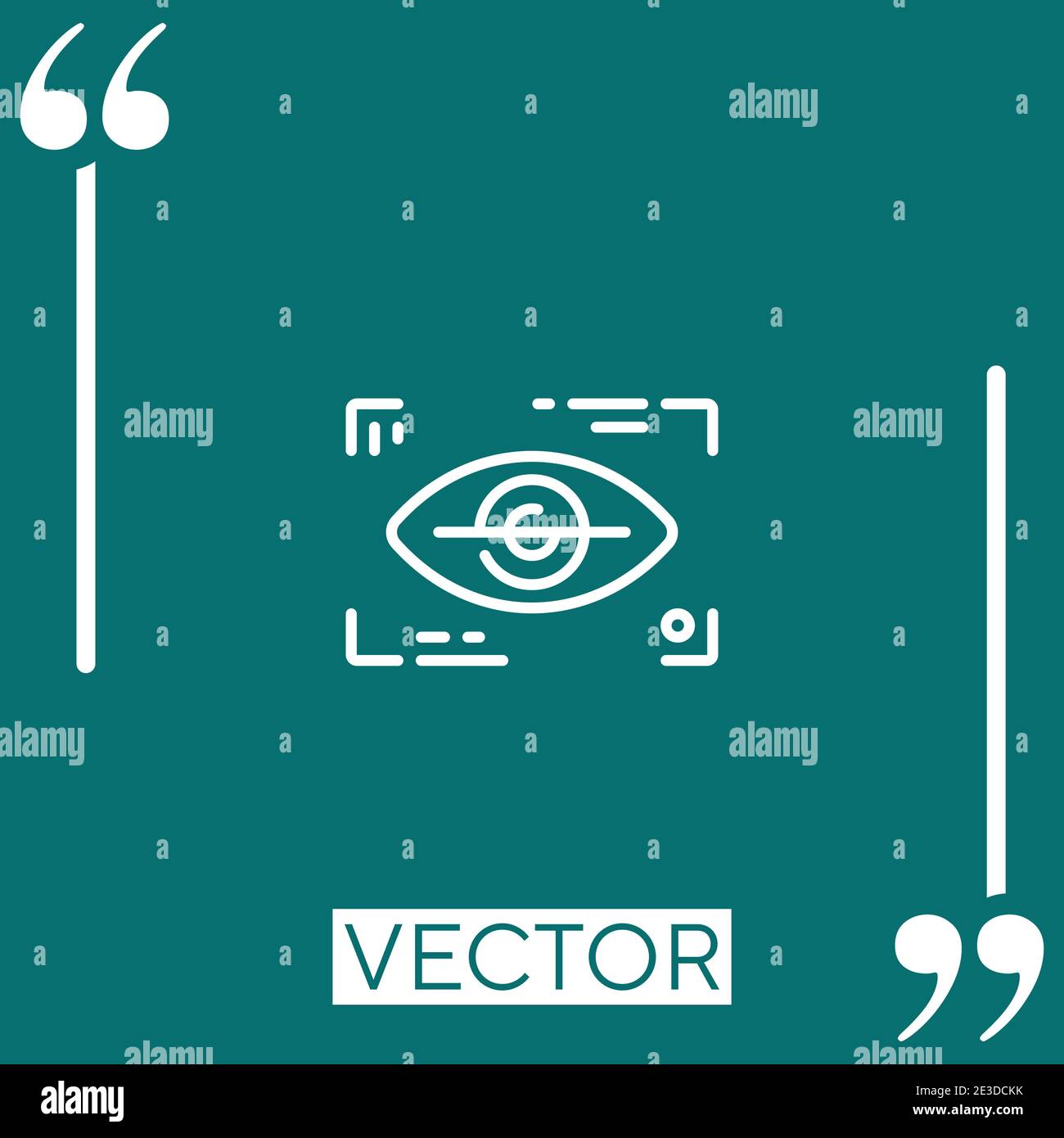 Vektorsymbol Augenscanner Lineares Symbol. Bearbeitbare Konturlinie Stock Vektor