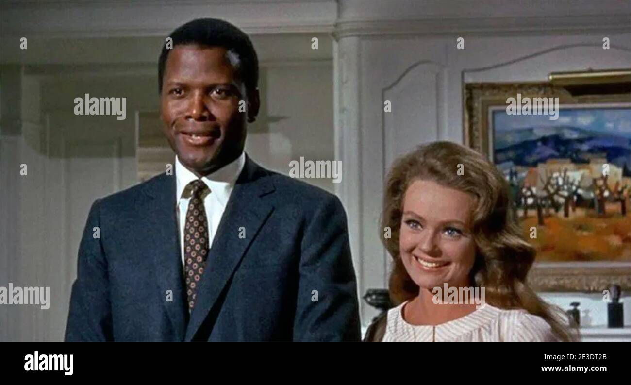 GUESS WHO'S COMING TO DINNER 1967 Columbia Pictures Film mit Katherine Houghton (Katherine Hepburns aktuelle Nichte) und Sidney Poitier. Stockfoto