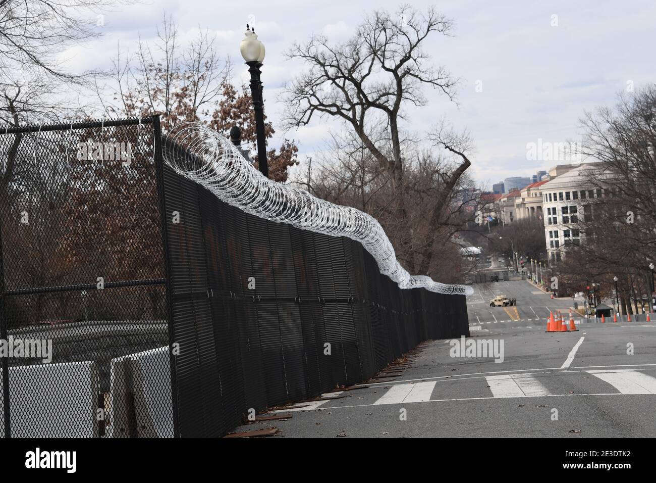 Washington, DC, USA. Januar 2021. 1/18/20- U.S. Capitol- Washington DC.das Kapitol der Nation erhöht die Sicherheit für die Einweihung von Biden. Quelle: Christy Bowe/ZUMA Wire/Alamy Live News Stockfoto