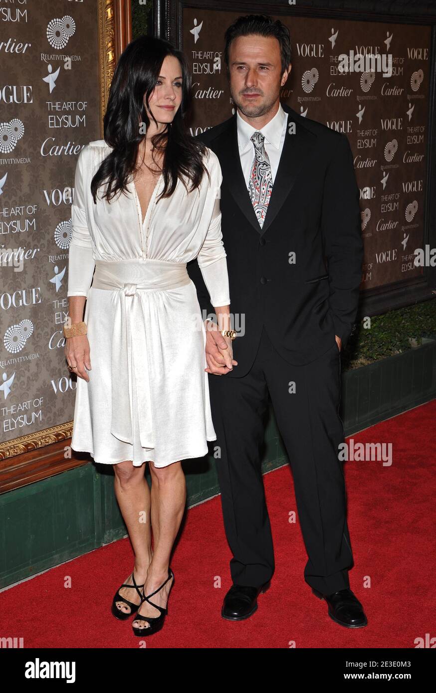 Courteney Cox und David Arquette kommen zur Art of Elysium 2. Jährlichen Heaven Gala, die am 10. Januar 2009 in der Innenstadt von Los Angeles, CA, USA, stattfindet. Foto von Lionel Hahn/ABACAPRESS.COM Stockfoto