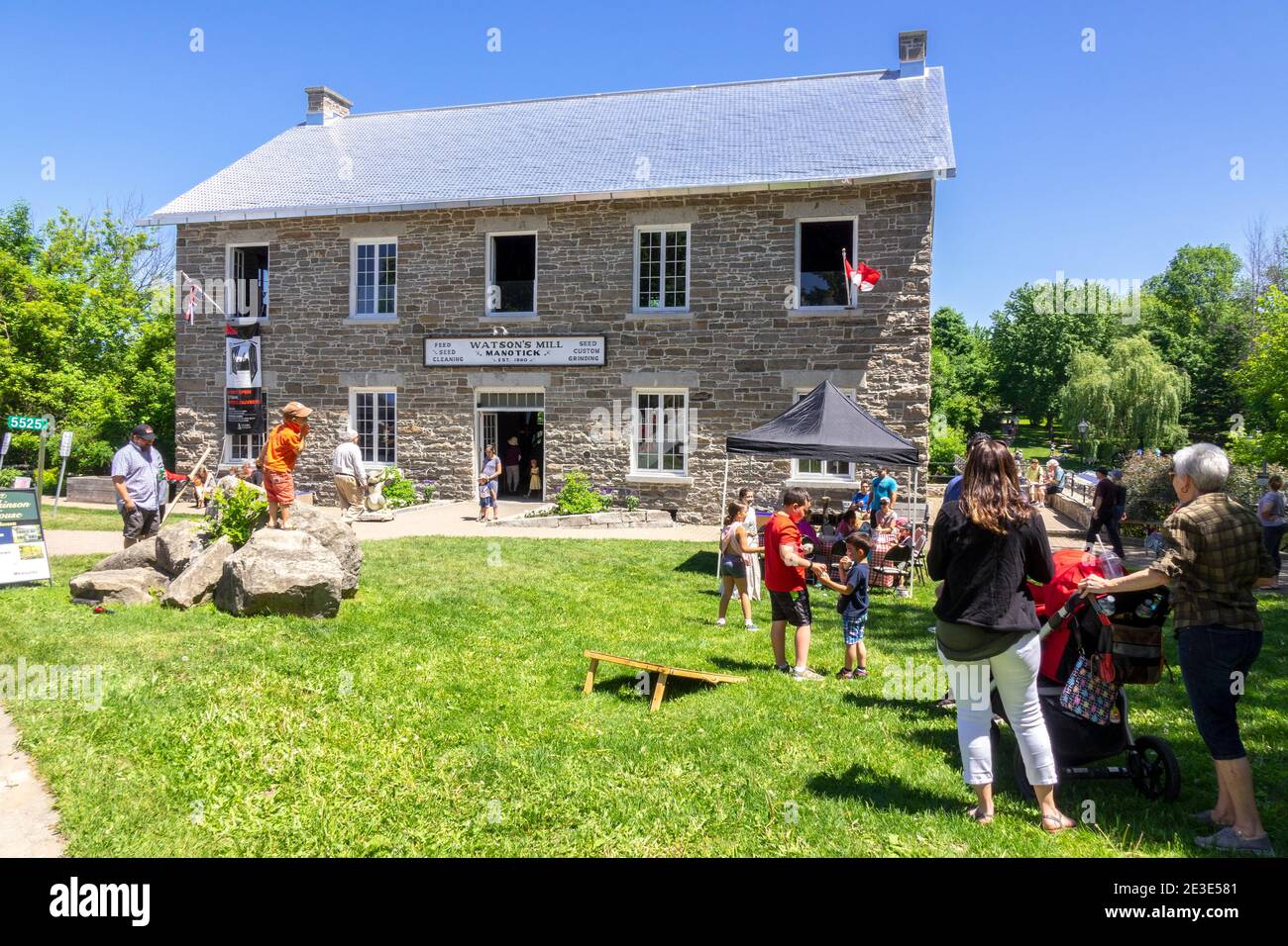 Dickinson Days in Watson's Mill in Manotick EIN Festival und Open House am ersten Wochenende im Juni. Juni 2018. Stockfoto