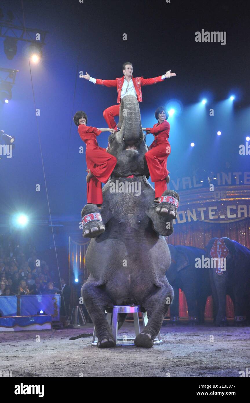 Atmosphäre während der Abschlussfeier des 33. Internationalen Circus-Festivals Monte-Carlo am 20. Januar 2009 in Monaco. Foto von Charly Gallo/Pool/ABACAPRESS.COM Stockfoto