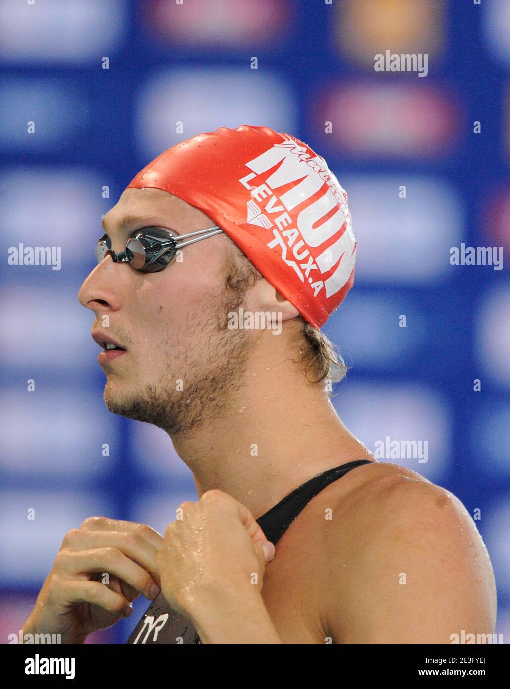 Amaury Leveaux während des Schwimmtreffens in Straßburg, Frankreich am Freitag, 27. März 2009. Foto von Henri Szwarc/ABACAPRESS.COM Stockfoto