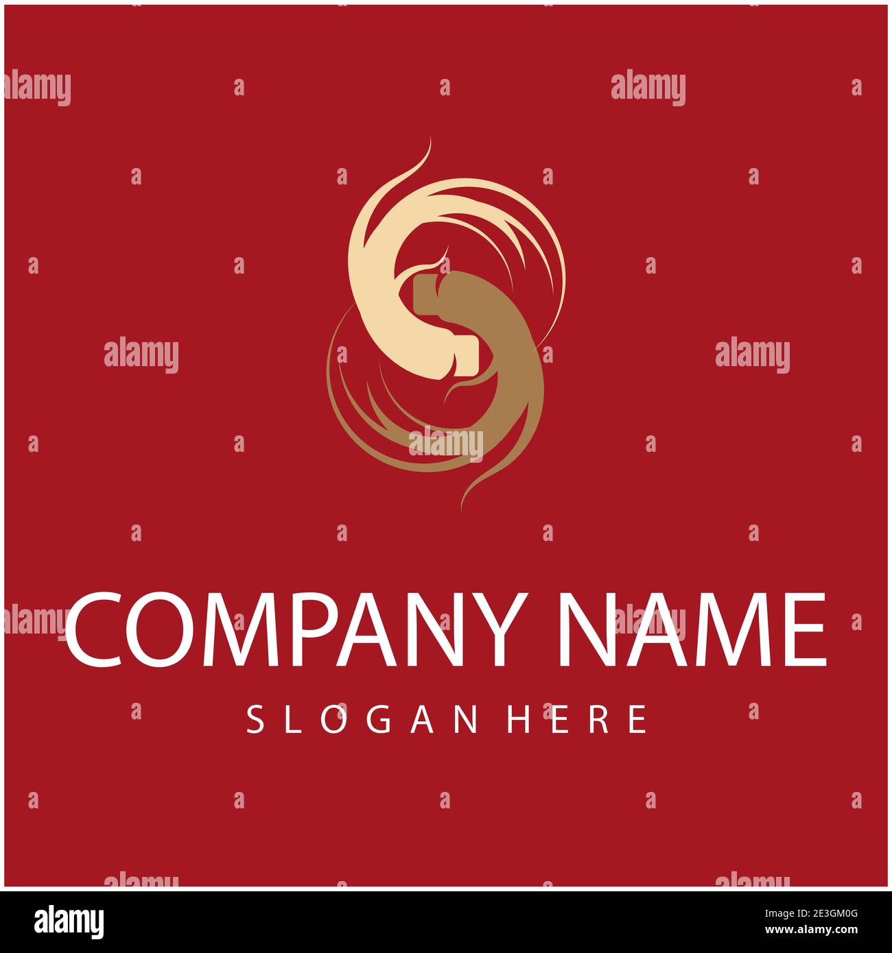 Ginseng Wave Logo Vorlage Vektor Symbol Natur Stockfoto