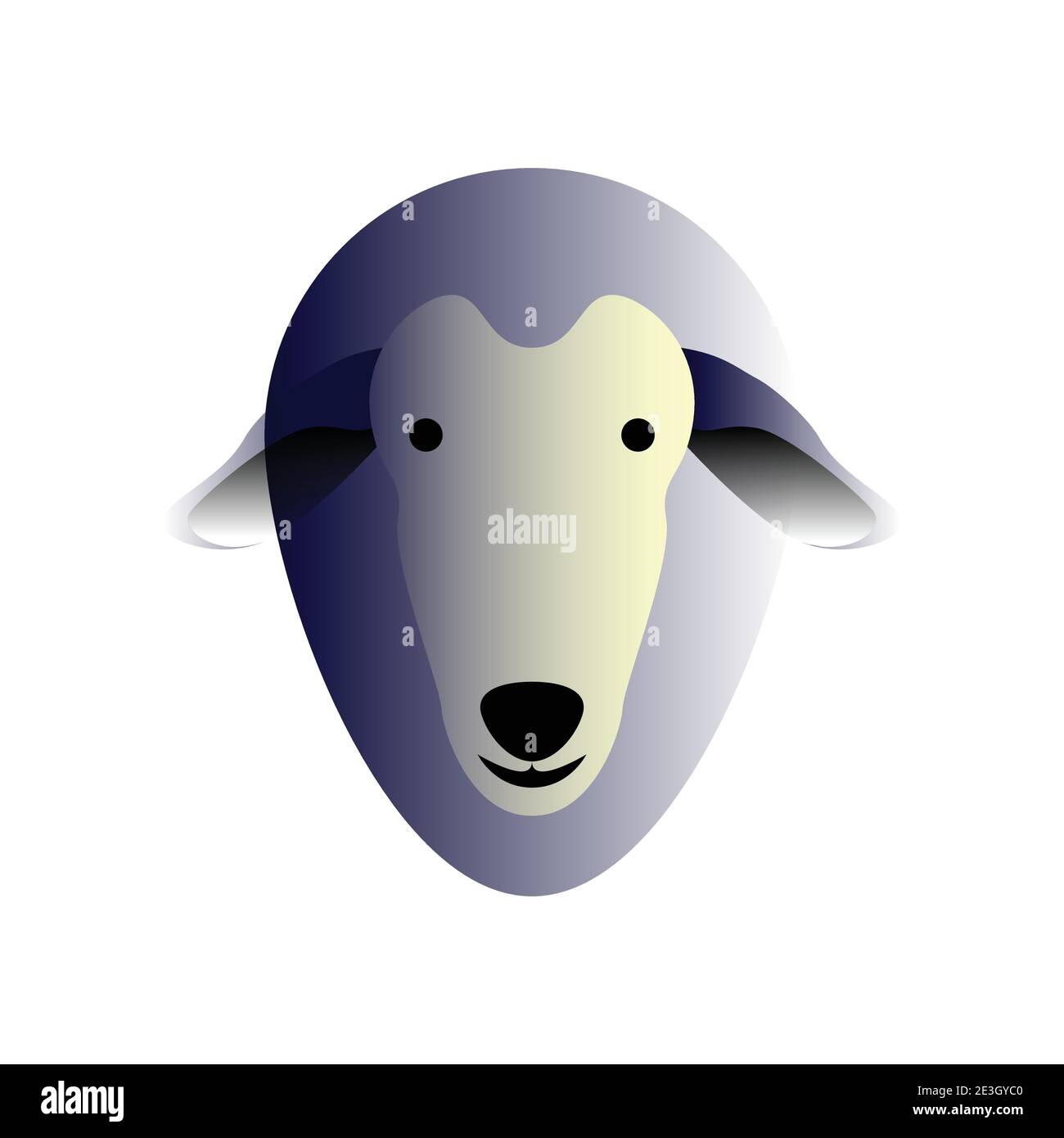 Vector Schafe im Gradienten-Stil. Digitale Kunst Stock Vektor