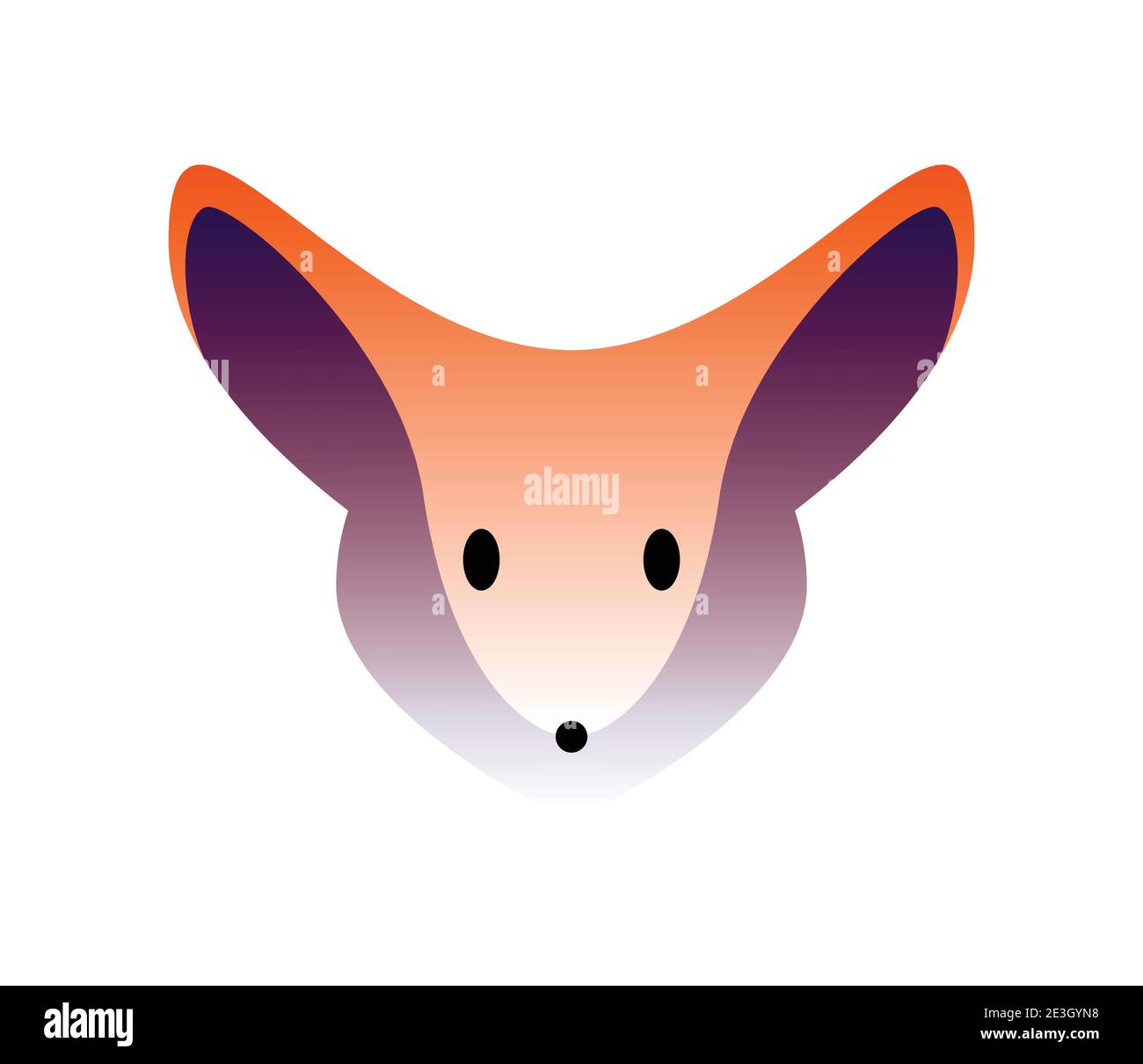 Vector Fuchs im Gradienten-Stil. Digitale Kunst Stock Vektor