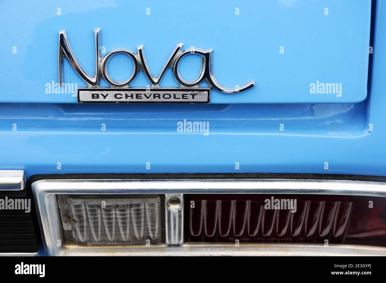 Chevrolet Nova Emblem, Vintage Stockfoto
