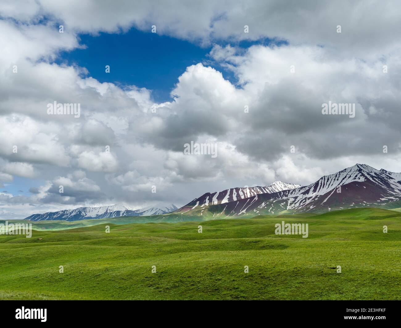 ALAJ Tal vor dem Trans-Alay Gebirge im Pamir Gebirge. Asien, Zentralasien, Kirgisistan Stockfoto