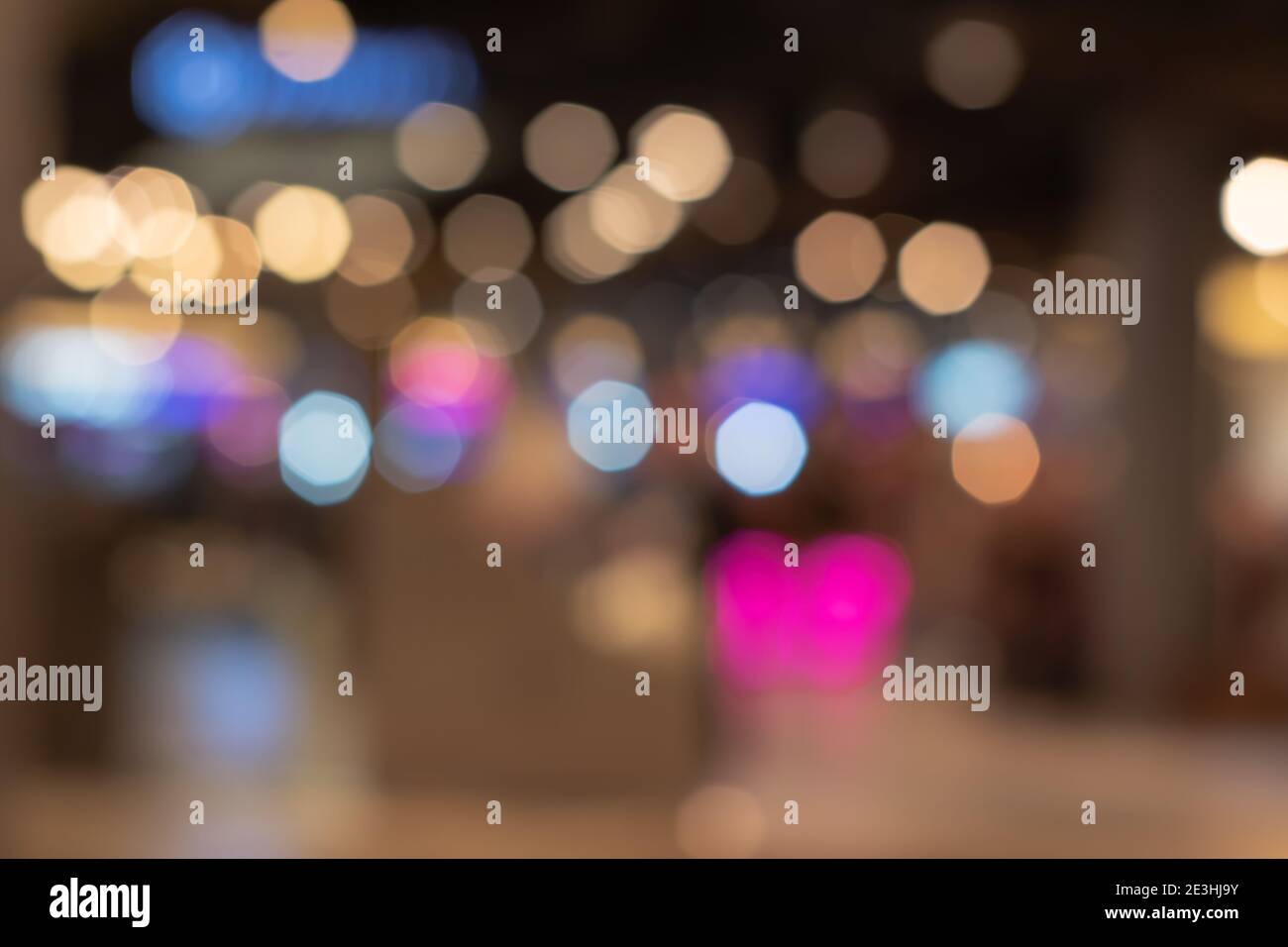 Abstrakt Bokeh hellen Hintergrund, Foto von Bokeh Nacht Stadtbild. Stockfoto