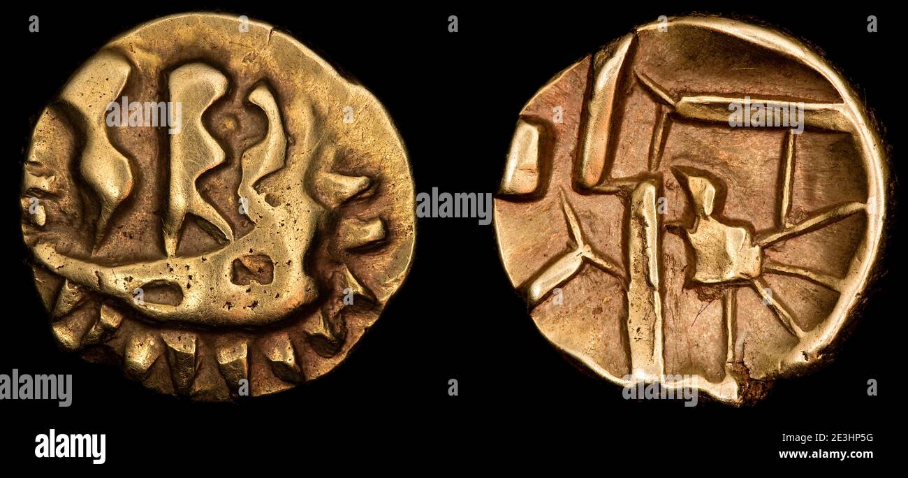 ABC 2205 Durotriges Duro Boot Gold Quarter Stater Stockfoto