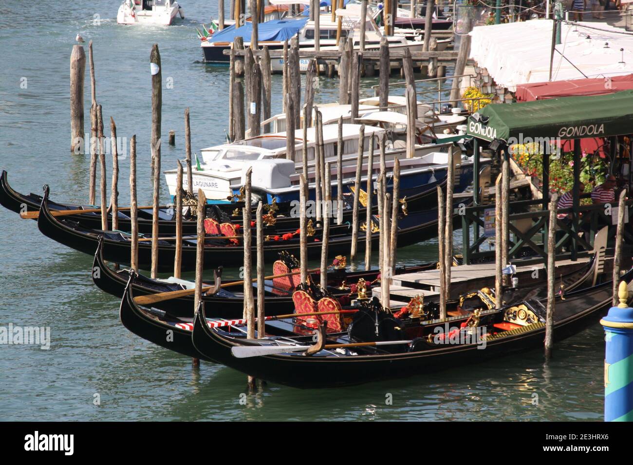 Gondeln in Venedig, Italien Stockfoto