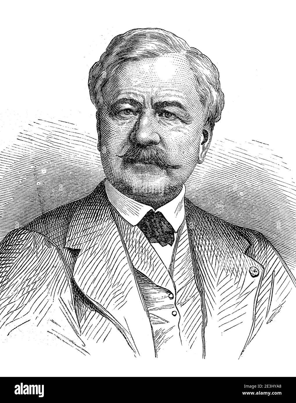 Ferdinand Marie Vicomte de Lesseps, 19. November 1805 - 7. Dezember 1894, französischer Diplomat und Unternehmer. Er ist bekannt als der erfolgreiche Erbauer des Suezkanals / Ferdinand Marie Vicomte de Lesseps, 19. 1805. - 7. November. Dezember 1894, französischer Diplomat und Unternehmer. Er ist bekannt als erfolgreicher Erbauer des Sueskanals, Historisch, historisch, digital verbesserte Reproduktion eines Originals aus dem 19. Jahrhundert / digitale Produktion einer Originalvorlage aus dem 19. Jahrhundert, Stockfoto