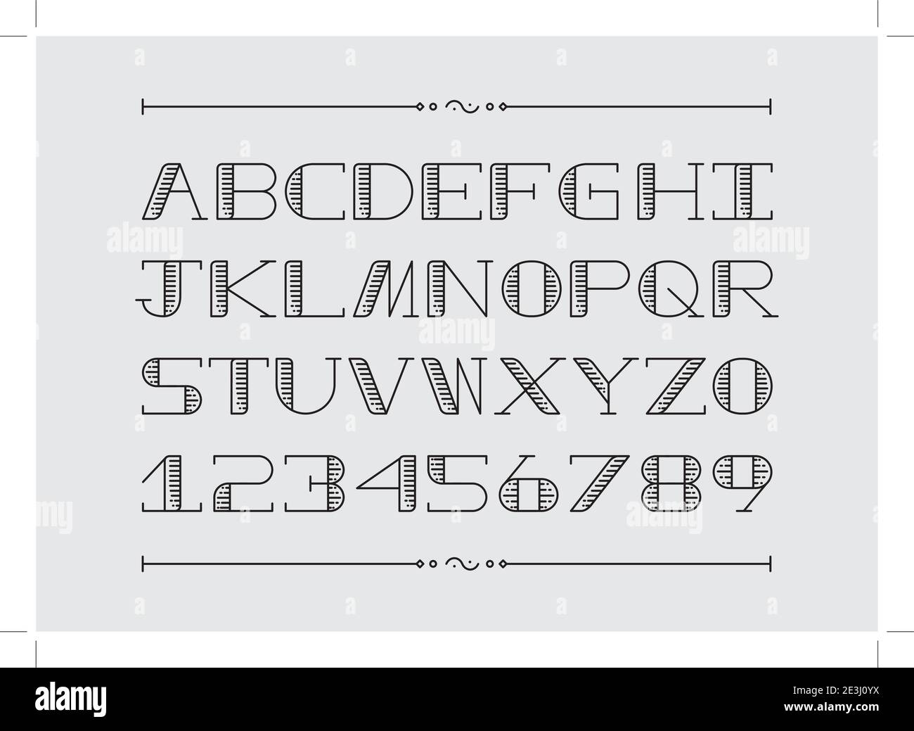 Vektor von stilisierten Alphabet und Schrift Stock Vektor