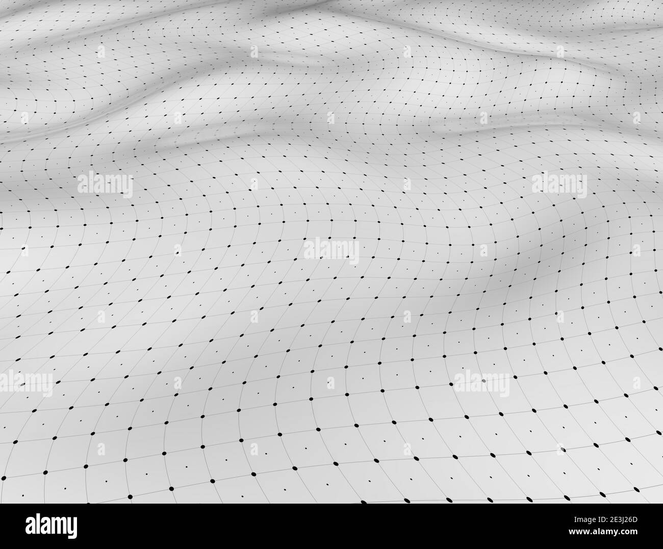 Abstrakte verbundene Linien Wellenmuster digitale Landschaft Stockfoto