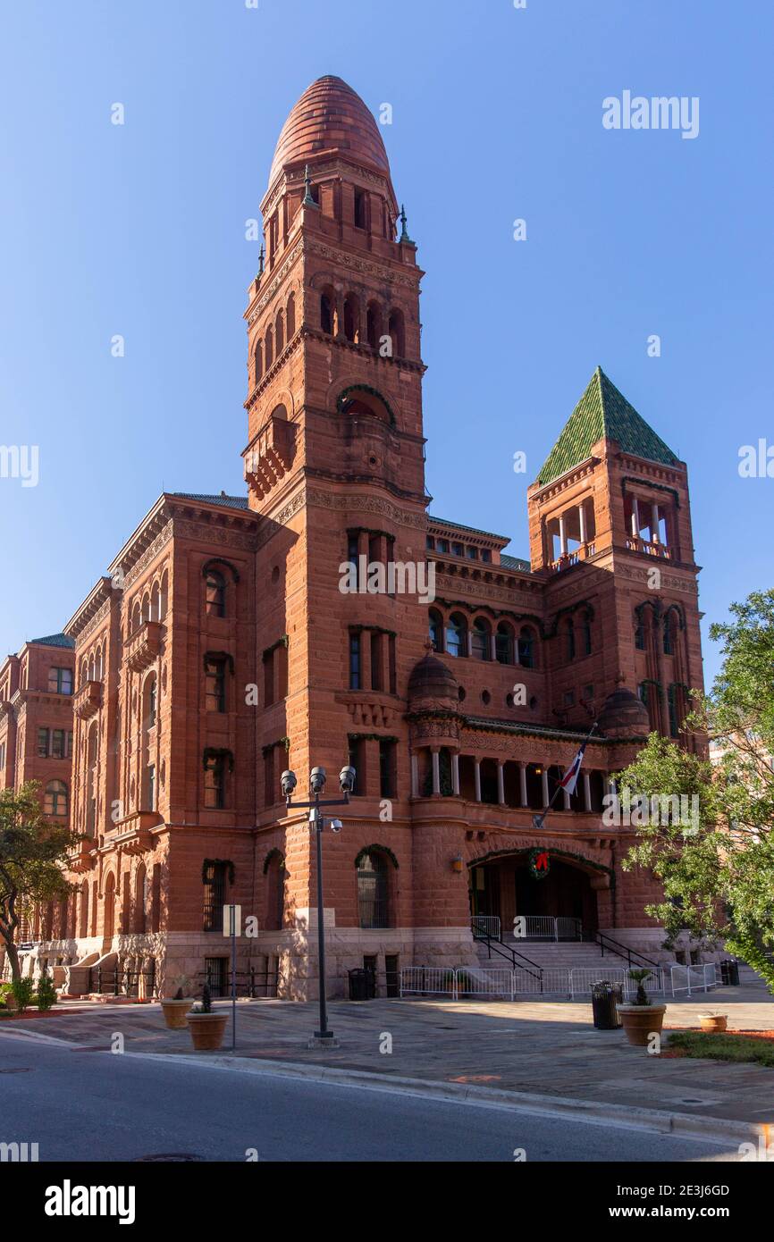 Das historische Bexar County Courthouse 1892 in San Antonio, Texas. Stockfoto