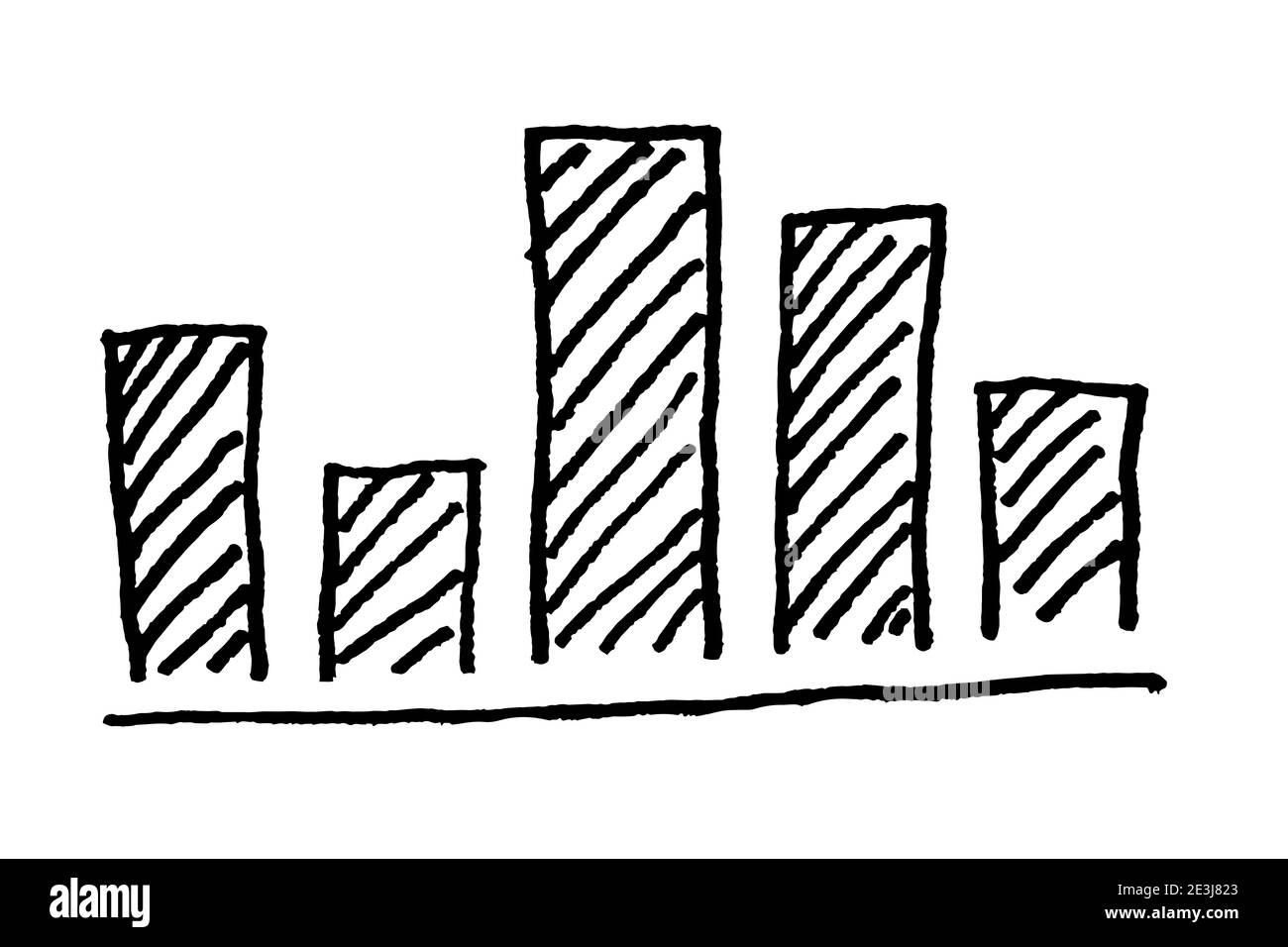 Balkendiagramm wird gezeichnet Stockfoto