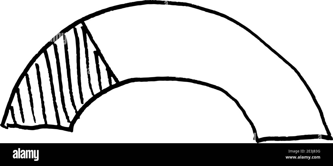 Halbkreisdiagramm Stockfoto